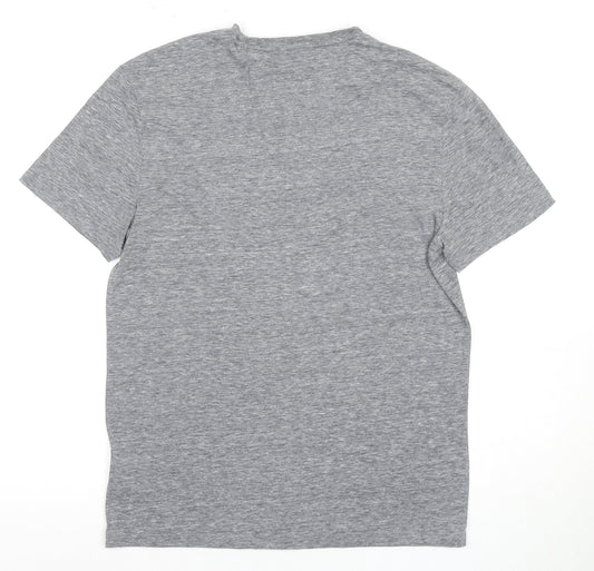 Banana Republic Men's Grey V-Neck T-Shirt, Size S