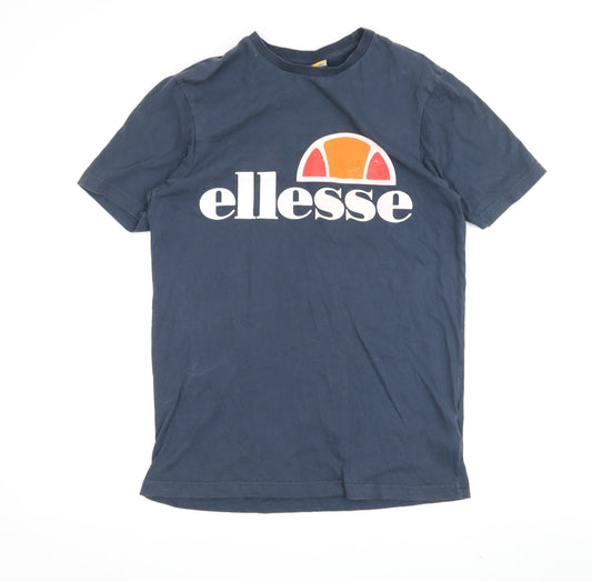 Ellesse Men's Blue T-Shirt, Size S, Crew Neck, Short Sleeve