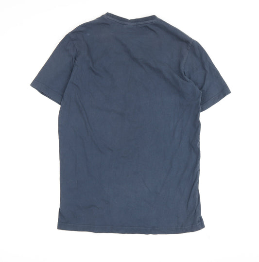 Ellesse Men's Blue T-Shirt, Size S, Crew Neck, Short Sleeve