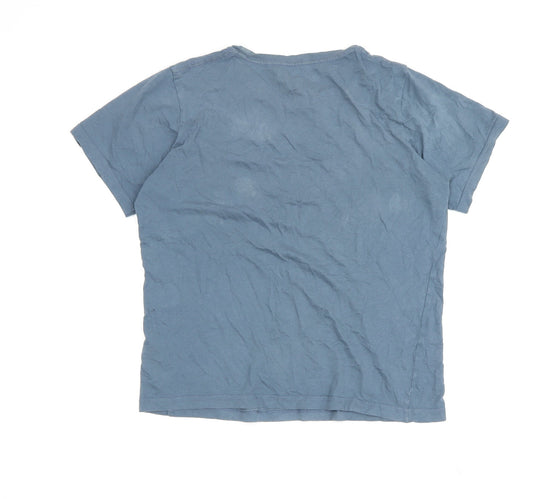 Quiksilver Blue Cotton T-Shirt, Unisex, Size 12, Casual Style