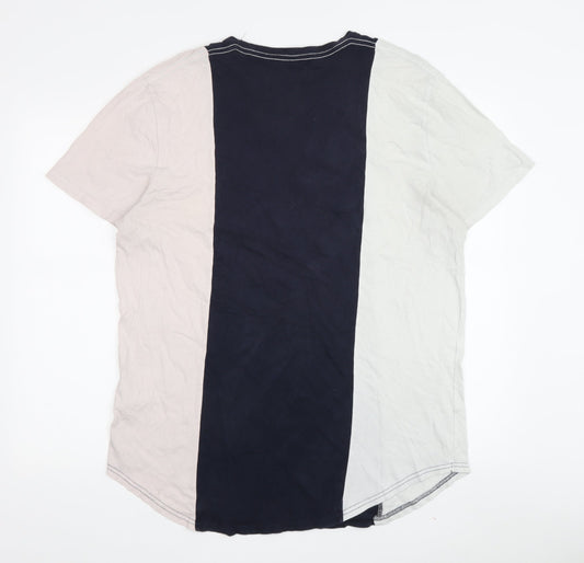 Hollister Men's Multicoloured Colourblock T-Shirt Medium