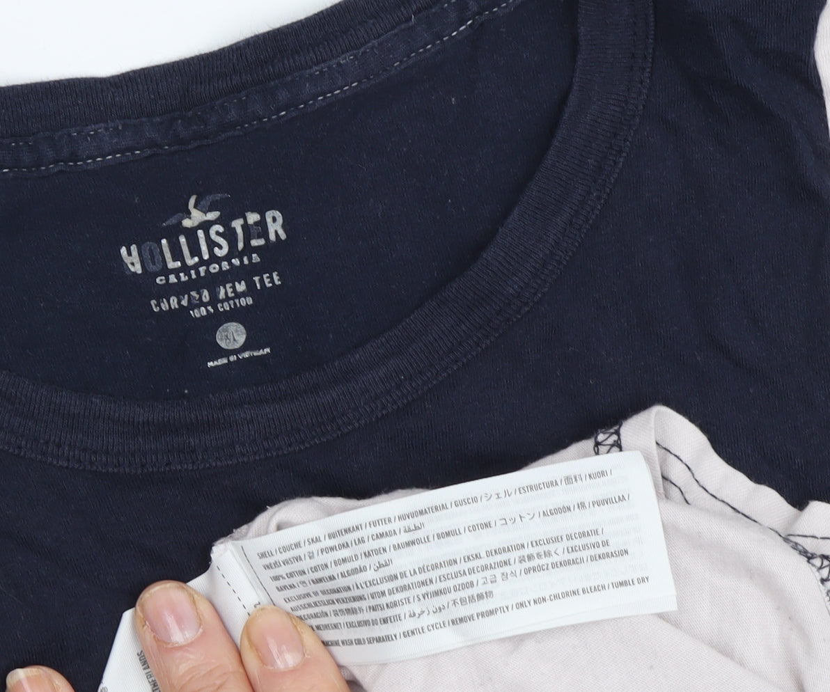 Hollister Men's Multicoloured Colourblock T-Shirt Medium