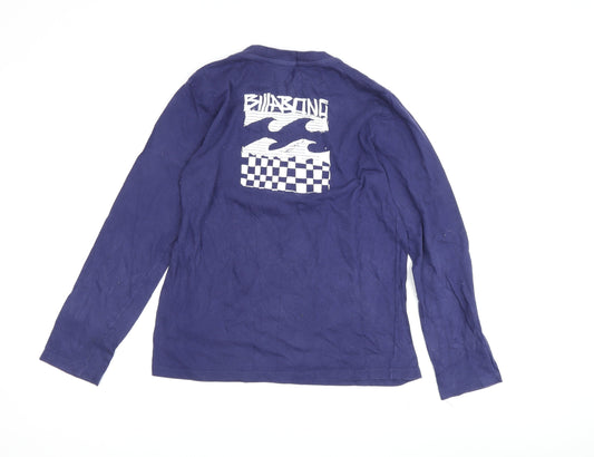 Billabong Men's Blue Long Sleeve Graphic T-Shirt