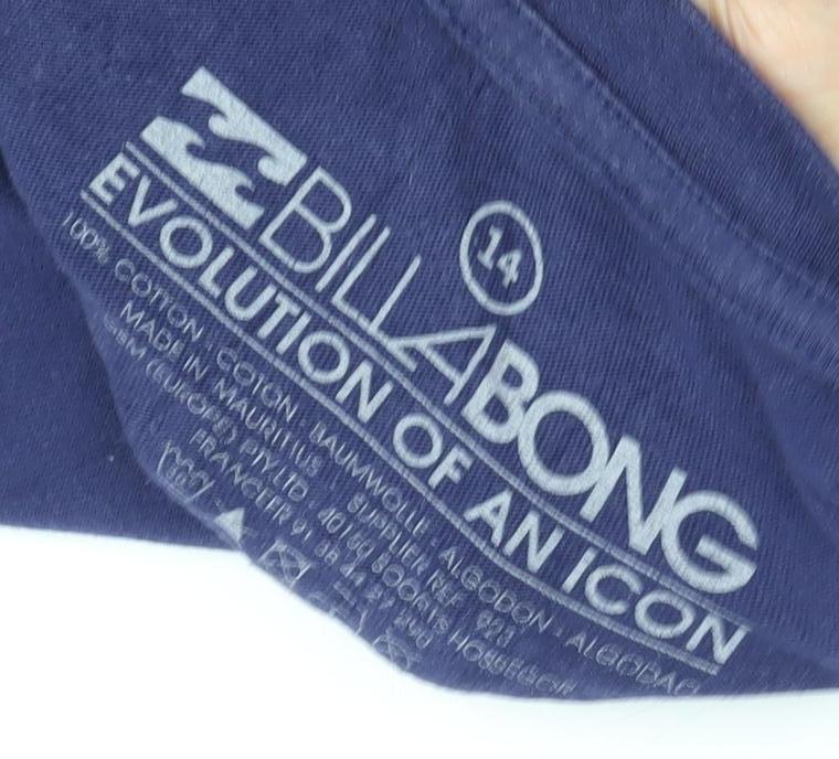 Billabong Men's Blue Long Sleeve Graphic T-Shirt