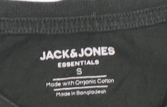 Mens UK Size S JACK & JONES Green Cotton T-Shirt