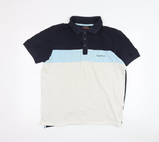 Pierre Cardin Men's Multicoloured Polo Shirt L