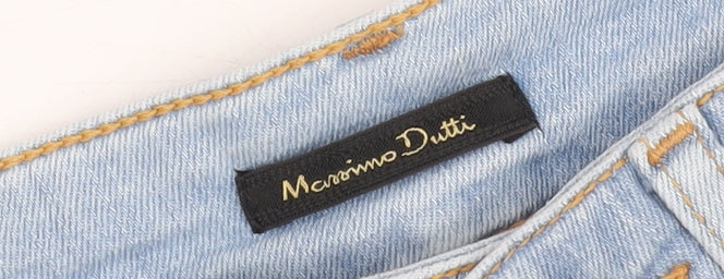 Brand and care label for Massimo Dutti Women's Skinny Blue Jeans, size 6