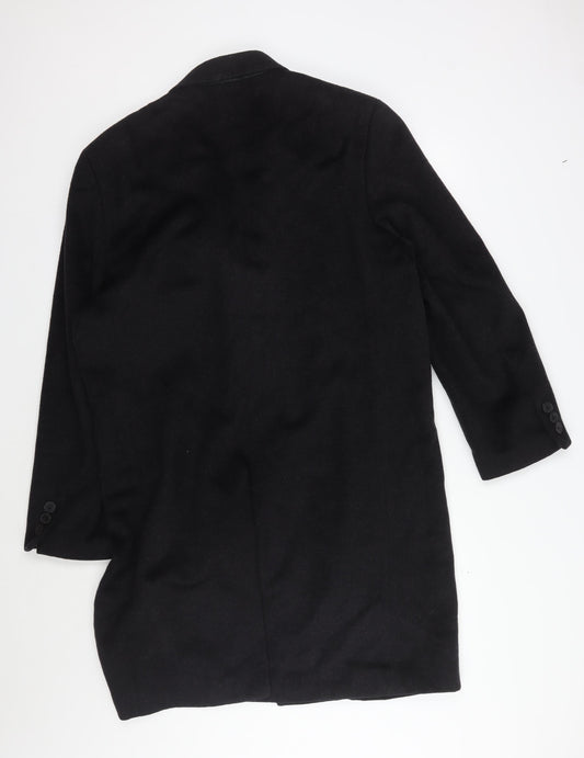 Pierre Cardin Men's Black Wool Cashmere Overcoat 42