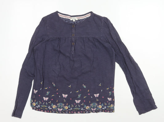 Teenss UK Size 12 FatFace Blue Cotton Blouse