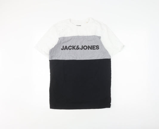 Mens UK Size S JACK & JONES Multicoloured Cotton T-Shirt