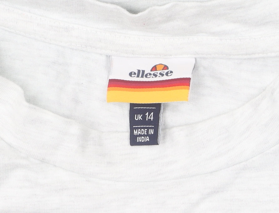 Ellesse Women's White Crew Neck T-Shirt Size 14