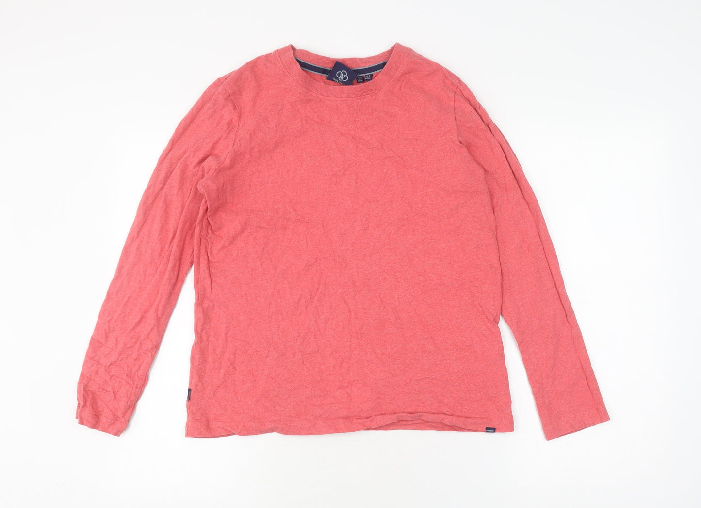 Superdry Women's Red Long Sleeve T-Shirt, Size 4, Casual Style