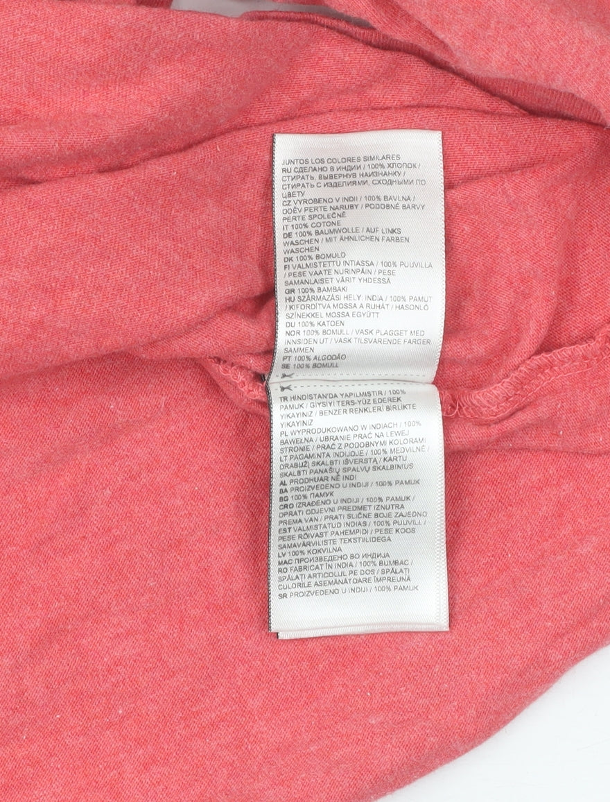 Superdry Women's Red Long Sleeve T-Shirt, Size 4, Casual Style