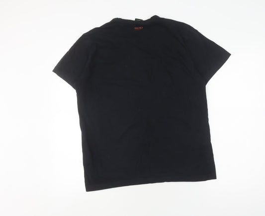 Hugo Boss Men's Black Graphic Cotton T-Shirt M