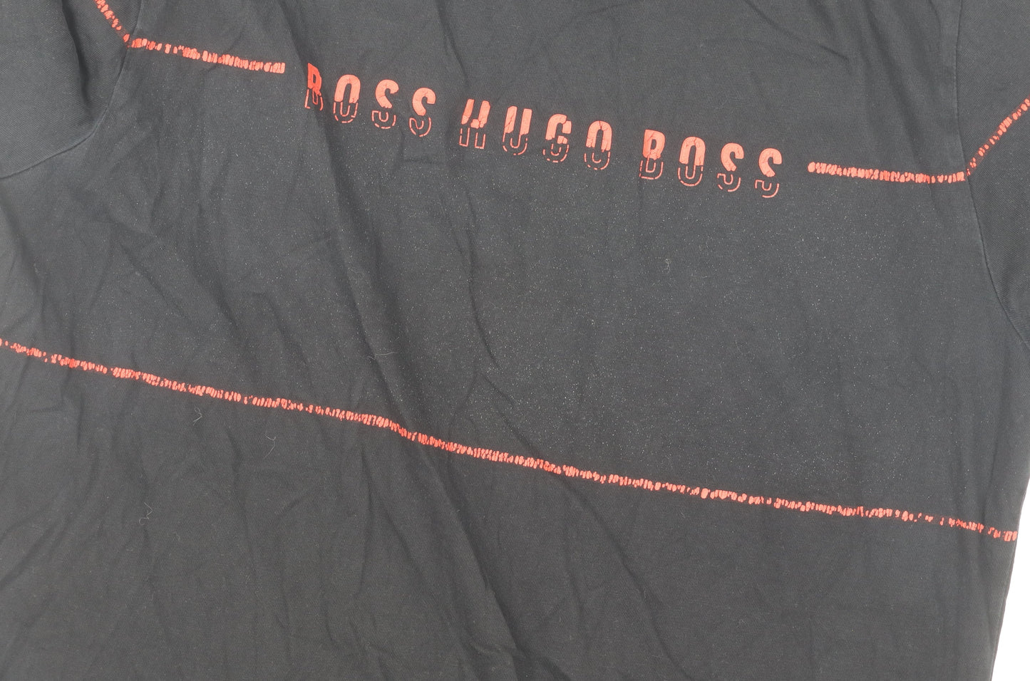 Hugo Boss Men's Black Graphic Cotton T-Shirt M