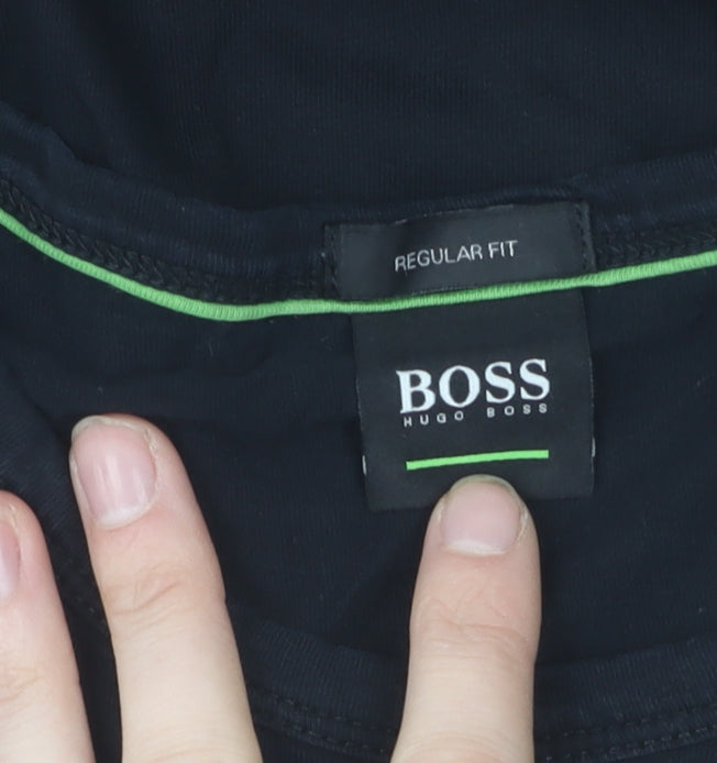 Hugo Boss Men's Black Graphic Cotton T-Shirt M