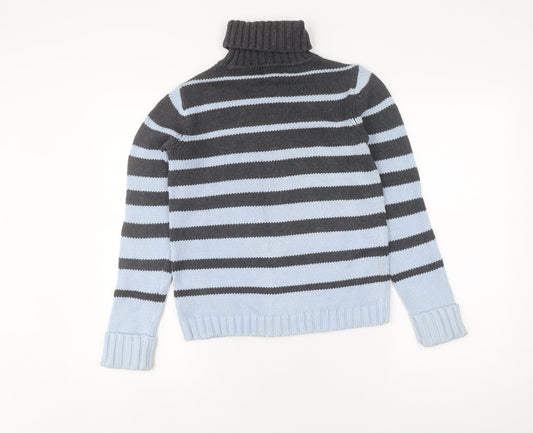 Tommy Hilfiger Women's Blue Striped Pullover Jumper