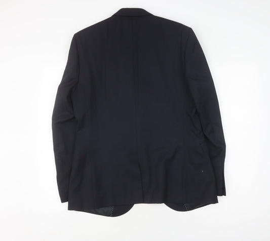 Moss Men's Black Blazer Skinny Fit 40R