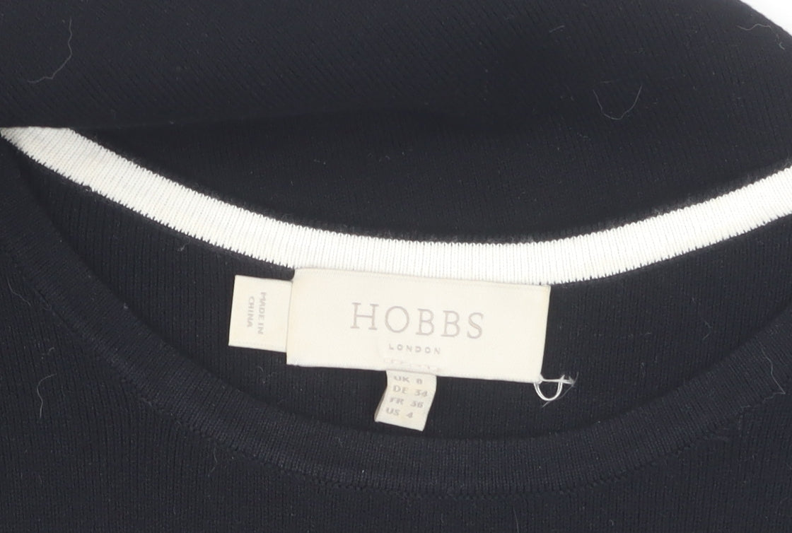 Hobbs Women's Black/White Sheath Dress Size 8