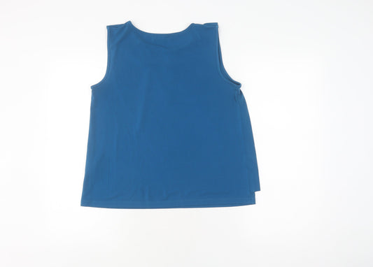 Womens UK Size M Banana Republic Blue Polyester Blend Tank