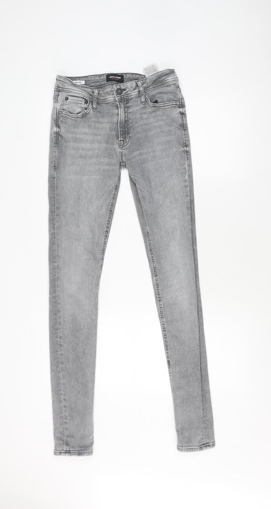 Jack & Jones Men's Grey Skinny Jeans, Size 29 Regular