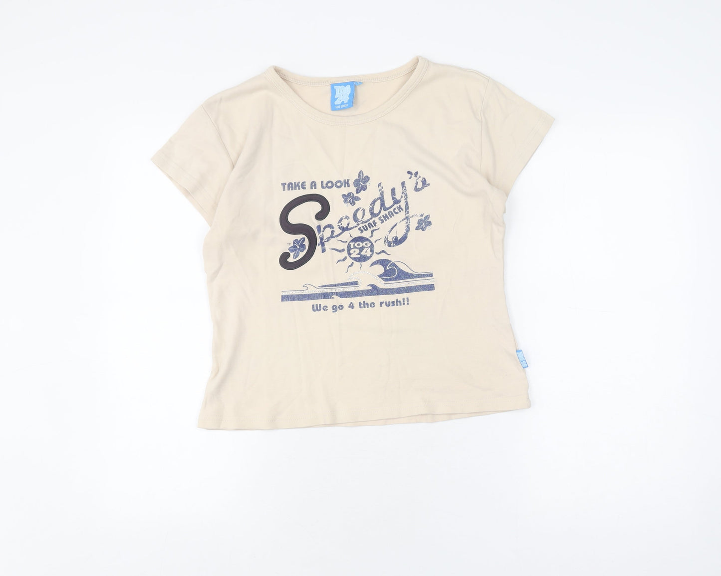 Tog 24 Women's Beige Cotton T-Shirt, Size L, Casual Style