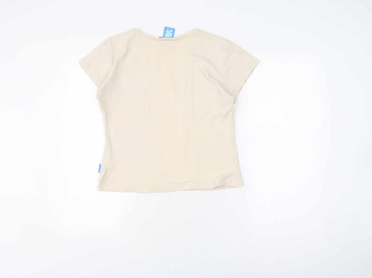 Tog 24 Women's Beige Cotton T-Shirt, Size L, Casual Style