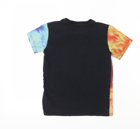 Next Boys Multicoloured Fire and Water Graphic T-Shirt, Size 8