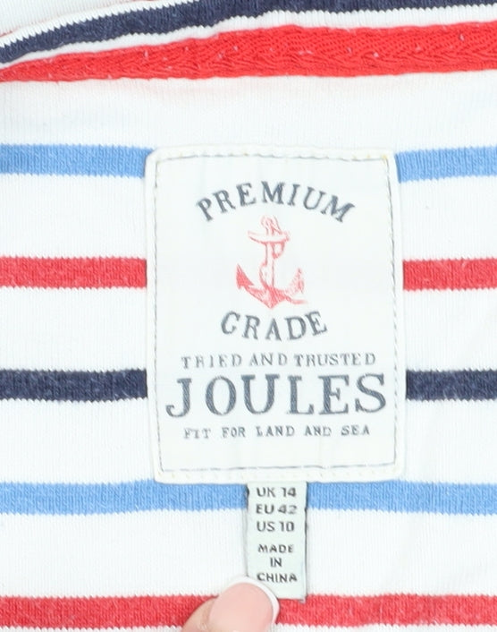 Joules Women's Multicoloured Striped Boat Neck T-Shirt
