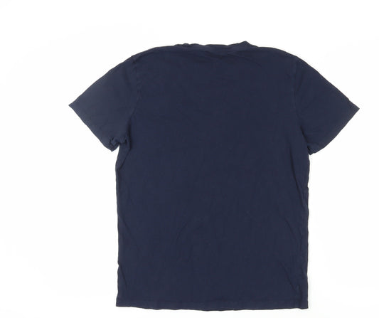 Jack & Jones Men's Blue L T-Shirt, Short Sleeve