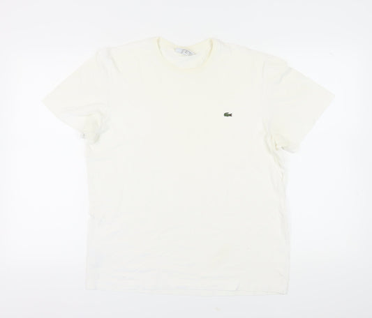 Lacoste Men's White T-Shirt L - Classic Cotton