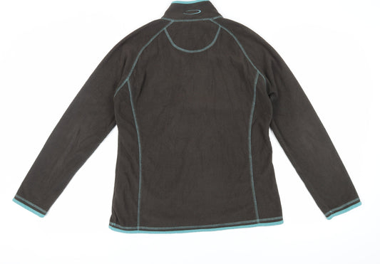 Womens UK 14 Regular Mountain Life Brown Pullover Sweatshirt