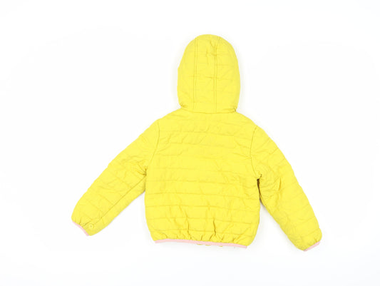 Marks & Spencer Girls Yellow Puffer Jacket 6-7 Years