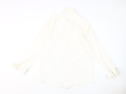 Daniel Hechter Men's White Formal Dress Shirt 15.5