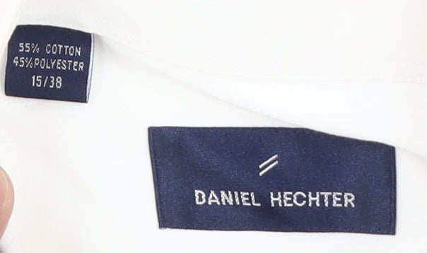 Daniel Hechter Men's White Formal Dress Shirt 15.5