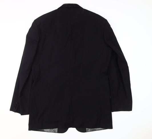 Pierre Balmain Men's Black Blazer Jacket, Size 42 Long