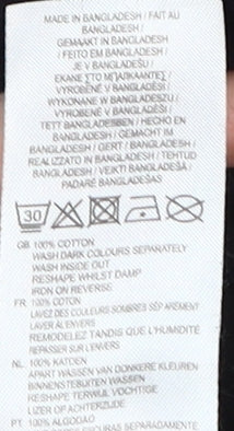 Brand and care label for Lee Cooper Men's Black XL Polo Shirt