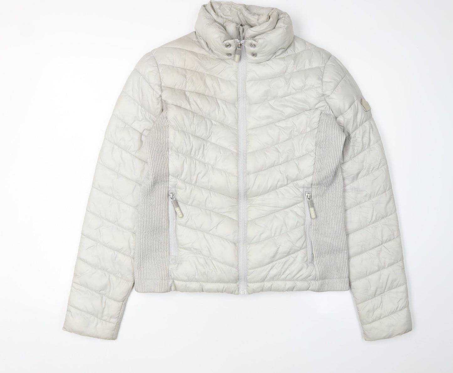 Superdry Women's White Puffer Jacket Size 14