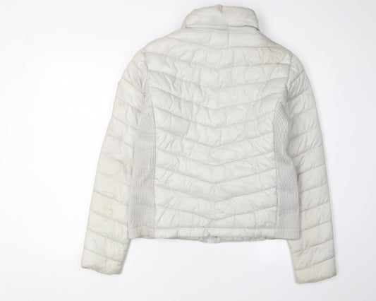 Superdry Women's White Puffer Jacket Size 14