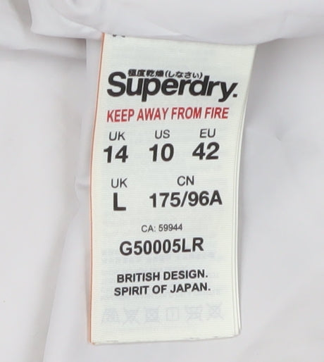 Superdry Women's White Puffer Jacket Size 14