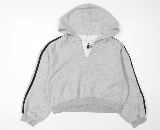 PrettyLittleThing Women's Grey Pullover Hoodie M