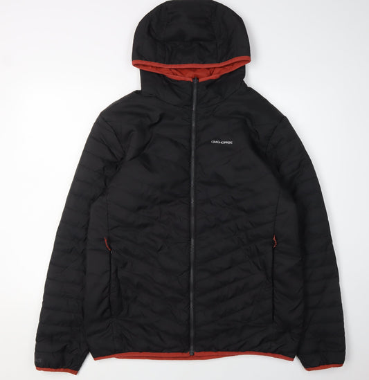Craghoppers Men's Black Puffer Jacket L Hooded