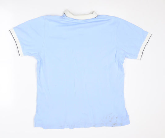 Lyle & Scott Men's Blue Polo Shirt M Cotton