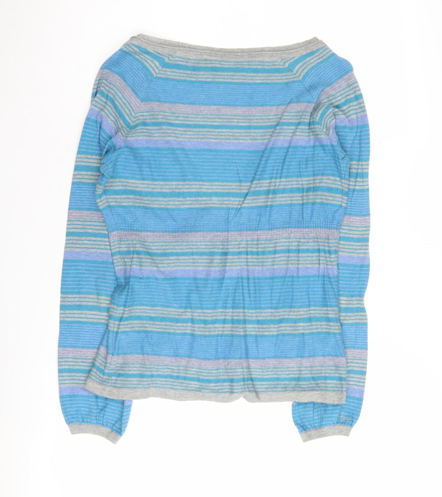 Fat Face Women's Blue Striped Cardigan Size 10
