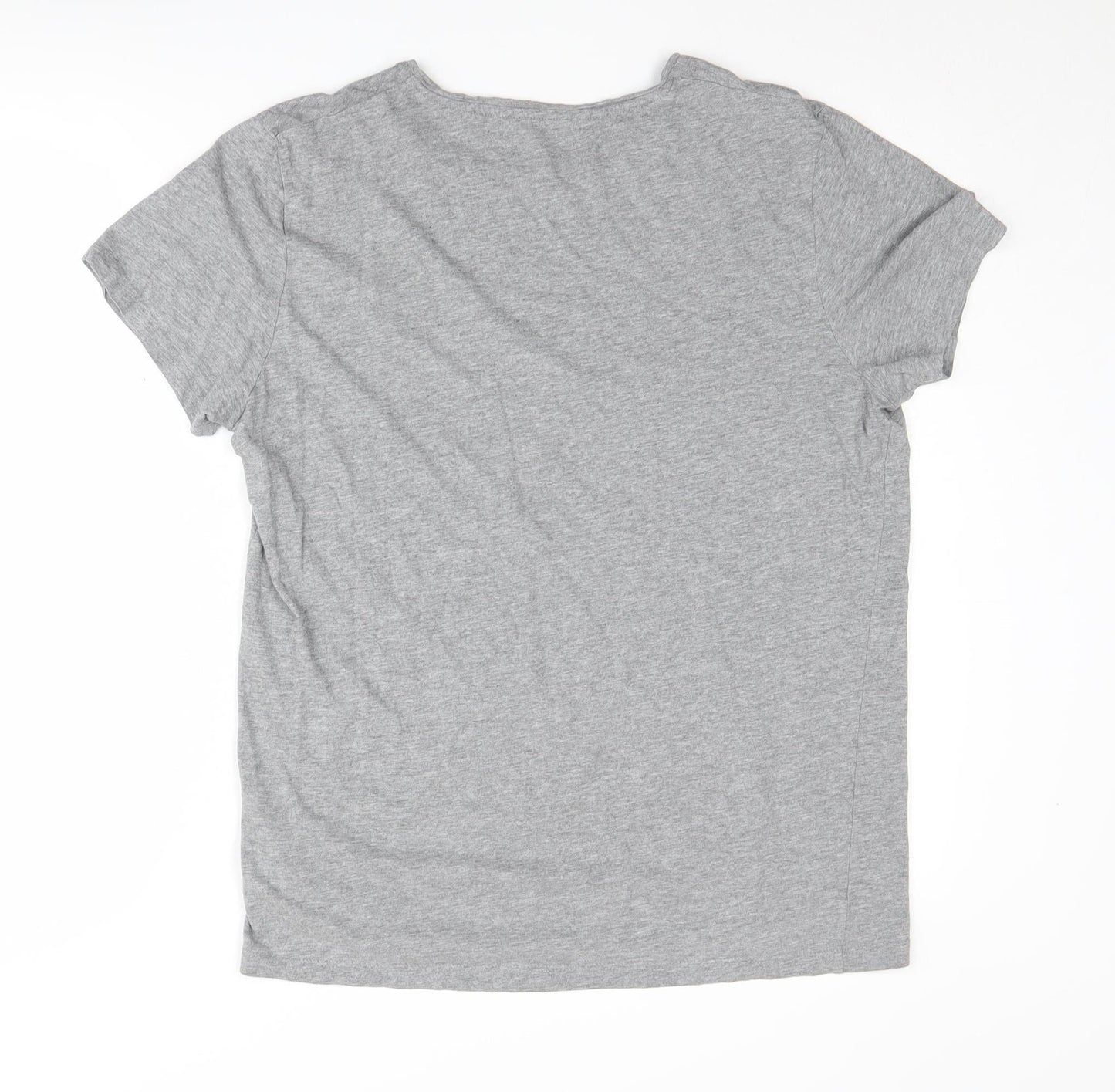 Jack & Jones Men's Grey Graphic Print T-Shirt L