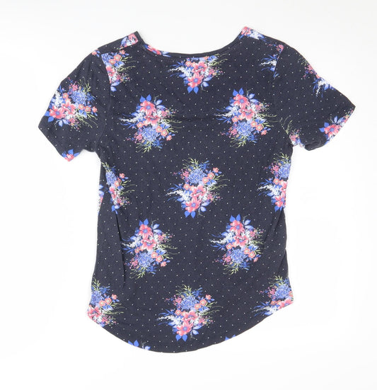 Womens UK Size 8 Laura Ashley Multicoloured Modal Blend T-Shirt