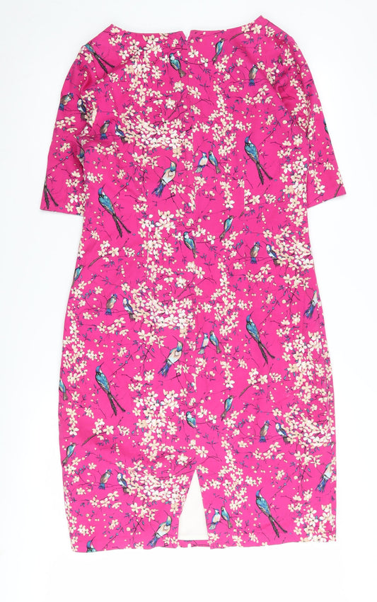 Joe Browns Women's Pink Bird Print Dress Size 12