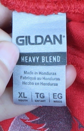 Gildan Marvel Boys Red Pullover Hoodie XL