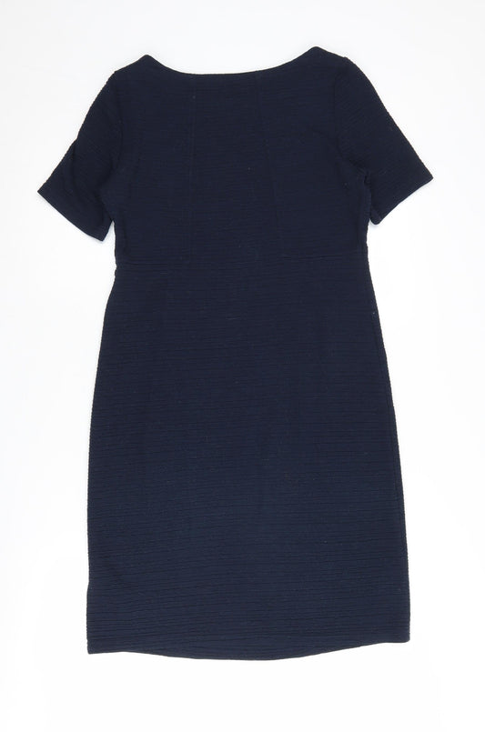 White Stuff Women's Blue Sheath Dress Size 12