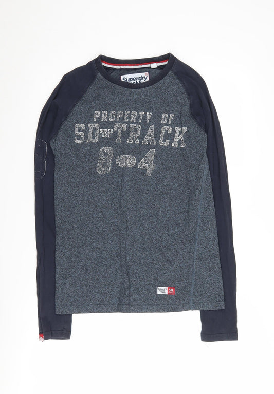 Mens UK Size M Superdry Grey Cotton T-Shirt